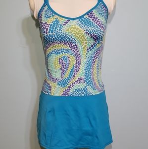 Festive tankini swimsuit